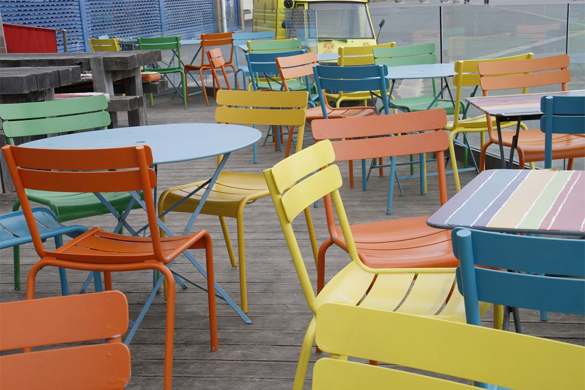 Colourful Outside Seating