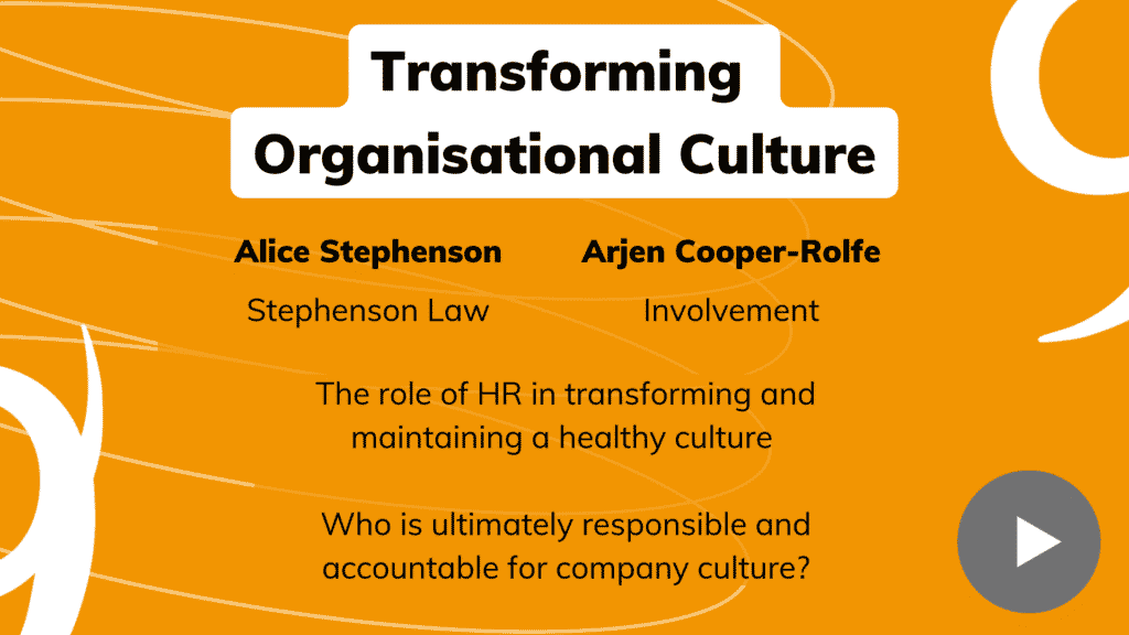 Webinar Link - Transforming Organisational Culture