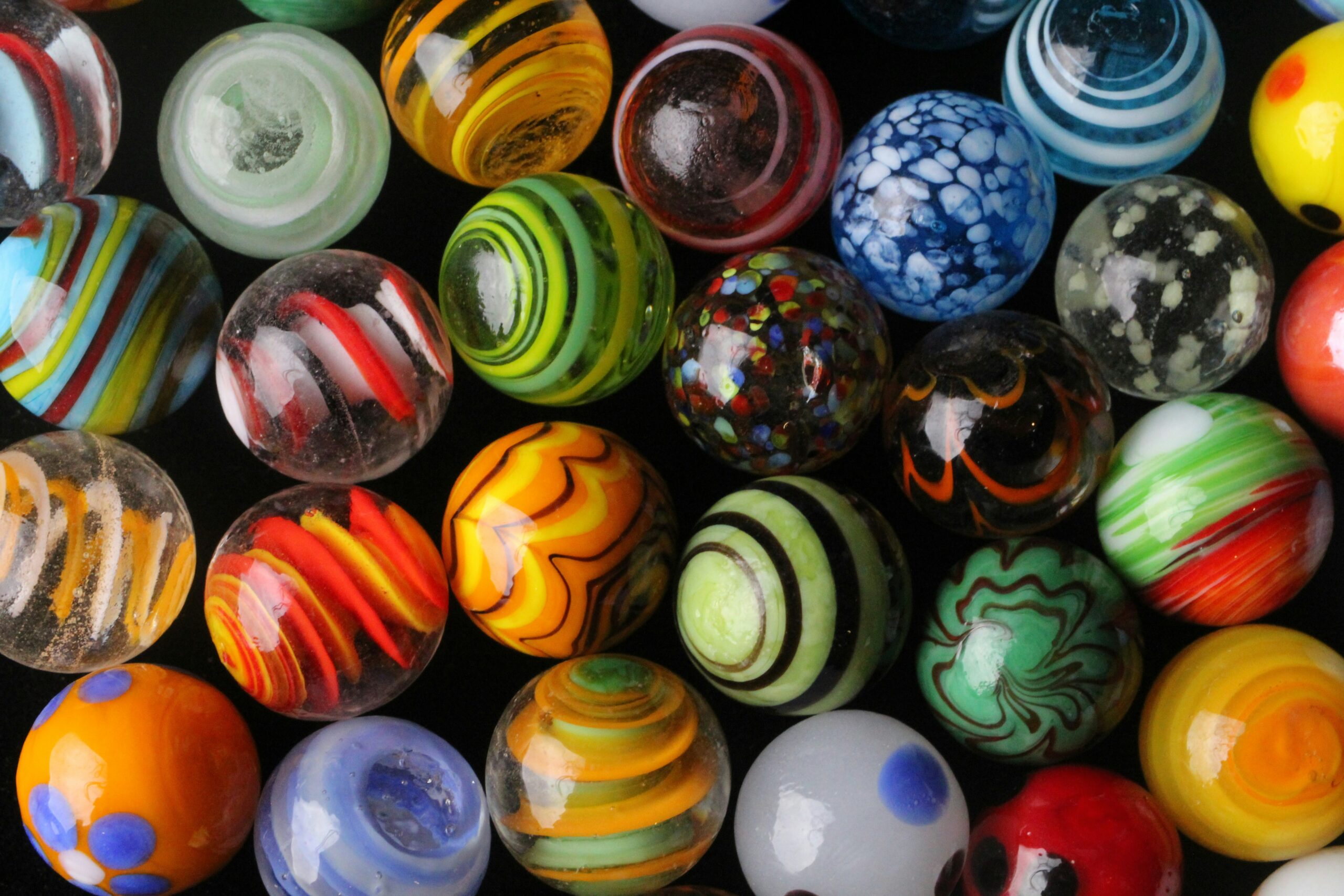 A selection of colourful marbles - AI Selection